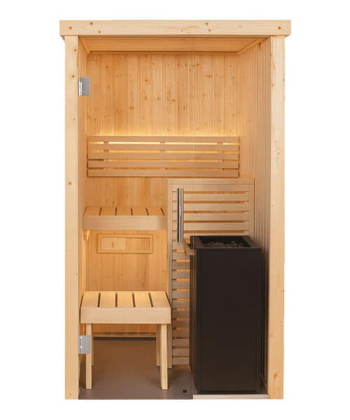 Harvia Variant View Mini 1 Person Glass Front Sauna Kit
