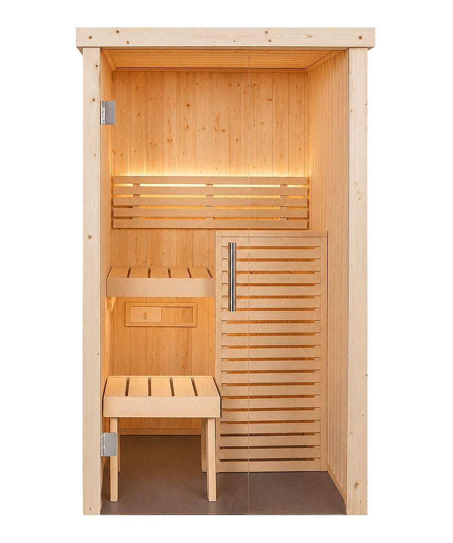 Harvia Variant View Mini 1 Person Glass Front Sauna Kit
