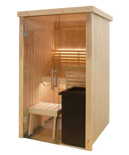 Harvia Variant View Mini 1 Person Glass Front Sauna Kit - Image 2