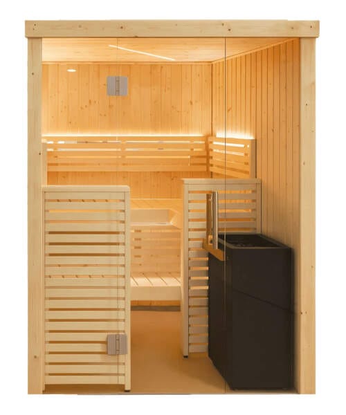 Harvia Variant View Small 2-3 Person Glass Front Sauna Kit
