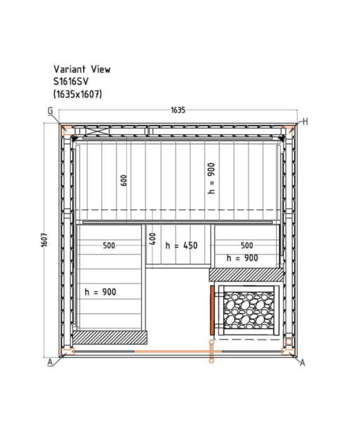 Harvia Variant View Small Dimensions