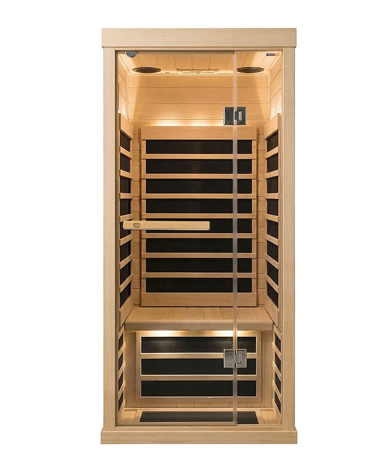 Tylösand T-810 1 Person Infrared Sauna Cabin Hemlock Glass Front