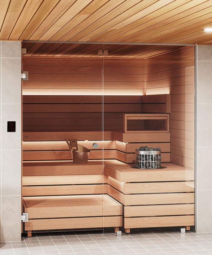 Harvia Block Bathroom Installation Alternative