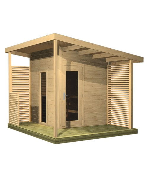 Harvia Solide Compact 4 Person Outdoor Sauna Cabin Kit Spruce