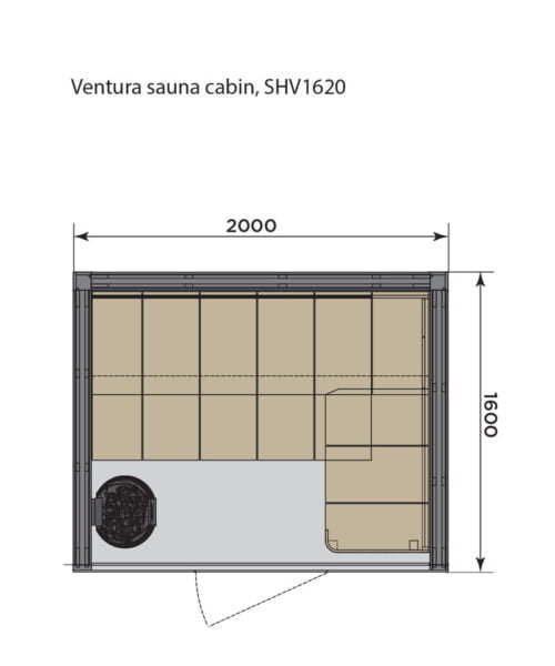 Harvia Ventura SHV1620 Floorplan