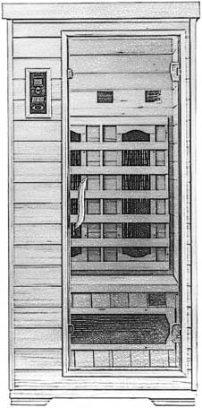 sketch of a 1 person infrared sauna