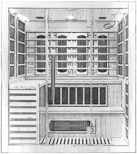 sketch of a 5 person infrared sauna