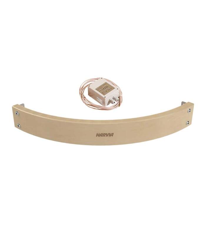 Harvia Glow Corner Safety Railing with lighting kit