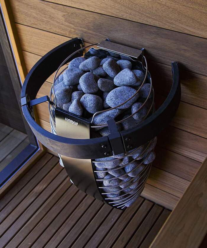 Harvia Spirit Safety Railing in sauna top view