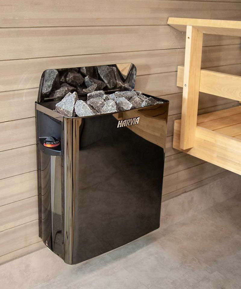 Wall mounted sauna heaters