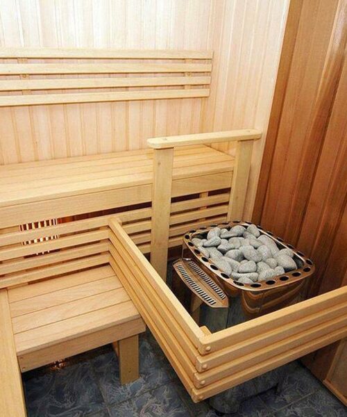 Harvia Club Combi installed in Traditional sauna