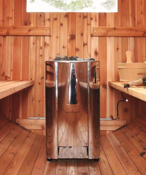 Harvia Club Sauna Heater Floor Standing Heavy Duty Polished Steel - Image 3