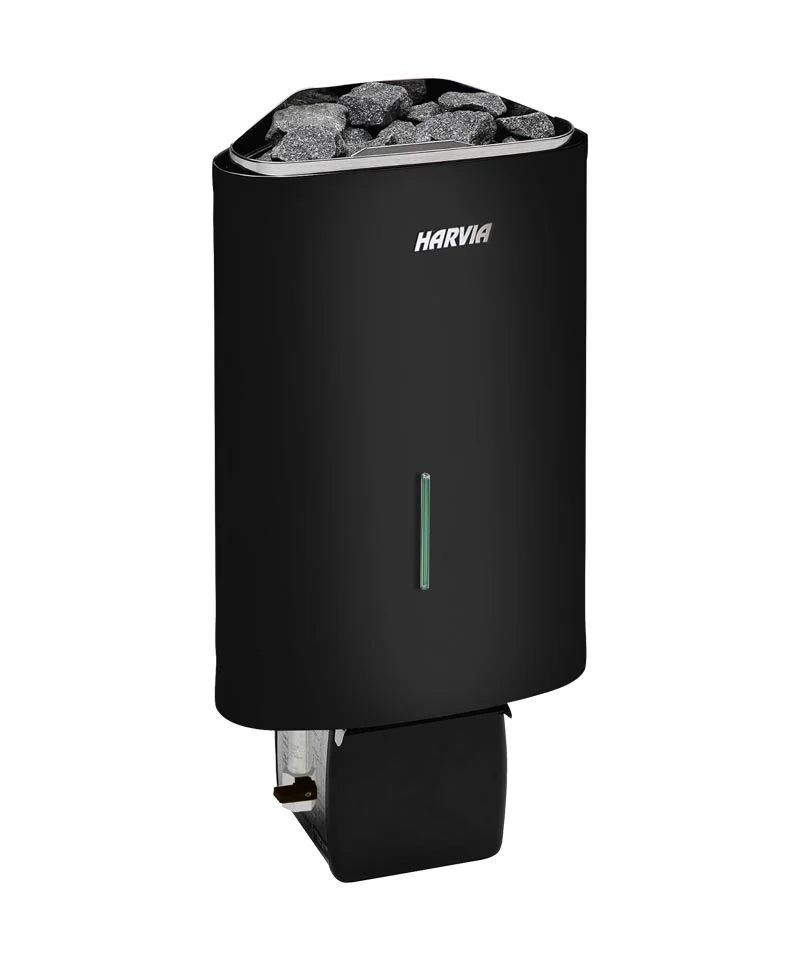 Harvia Delta Combi Electric Corner Steam Sauna Heater Black