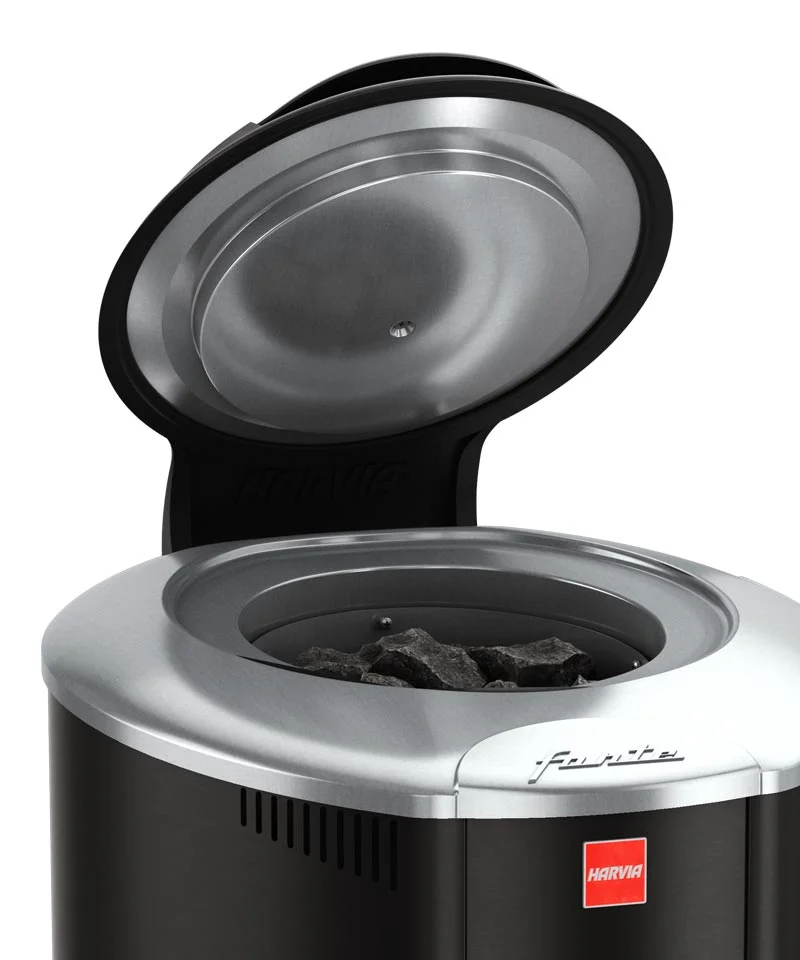 Close-up View of the Harvia Forte Ever Ready Sauna Heater