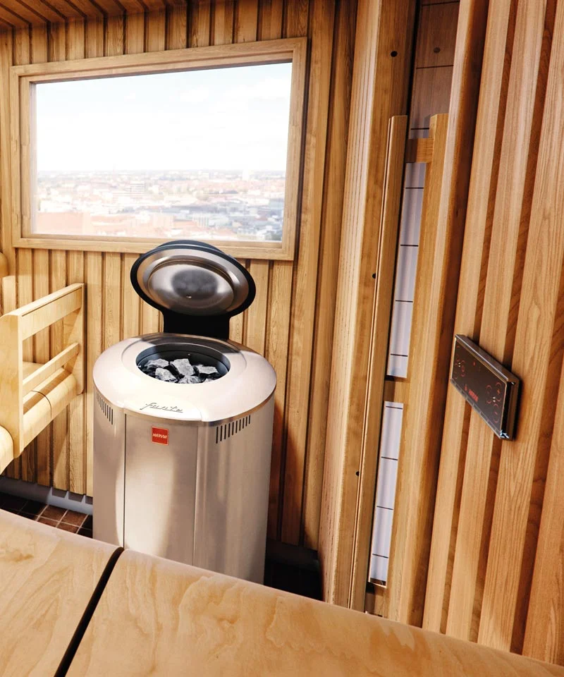 Harvia Forte Heat Storing Electric Sauna Heater Black Silver - Image 5