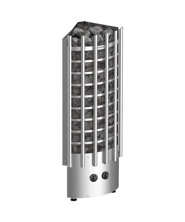 Harvia Glow Corner E XE Electric Pillar Sauna Heater Silver