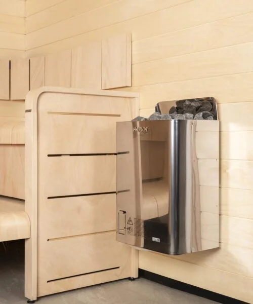 Harvia The Wall Combi installed in Ventura Sauna
