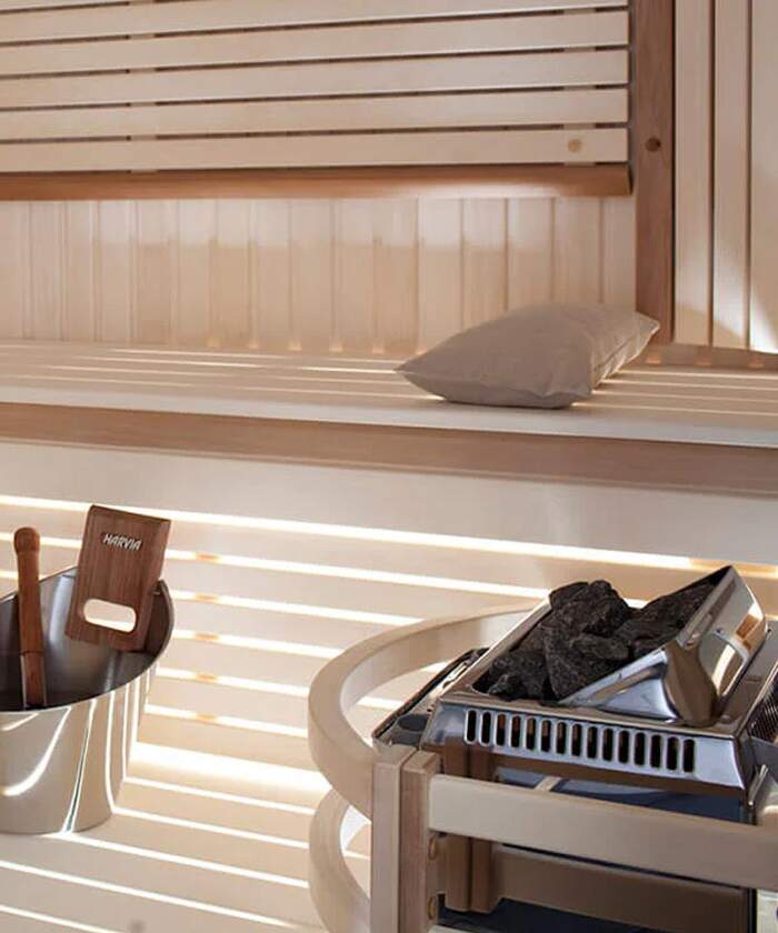 Harvia Topclass Combi installed in sauna