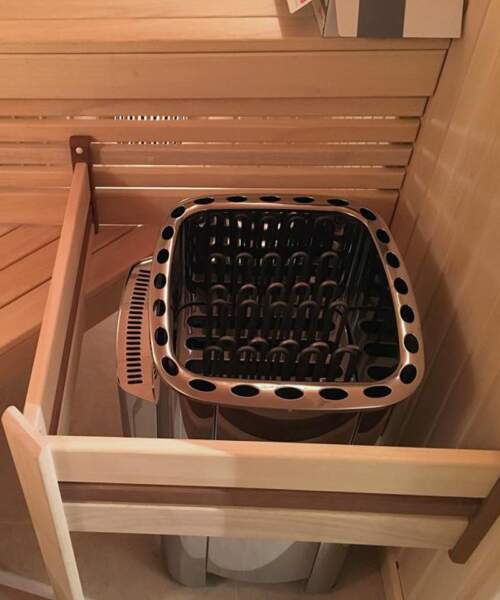 Top View without stones of the Harvia Club Combi sauna heater