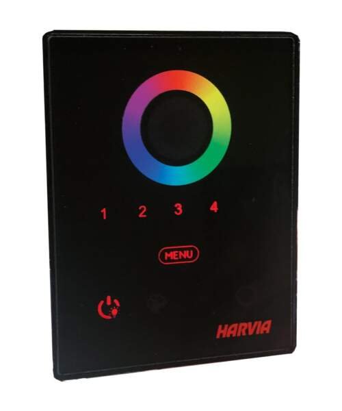 Angled View of the Harvia Xenio RGBW DMX Control Unit