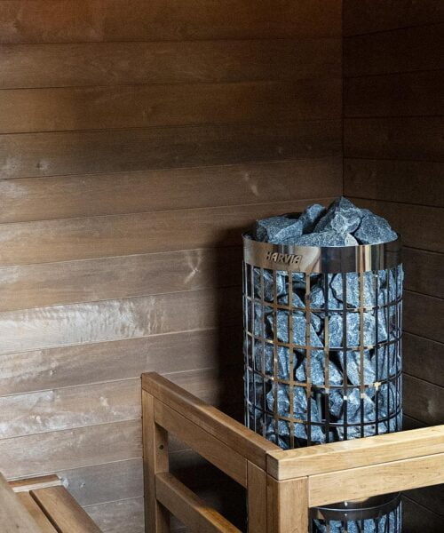 Harvia Cilindro Pro Installed in Sauna