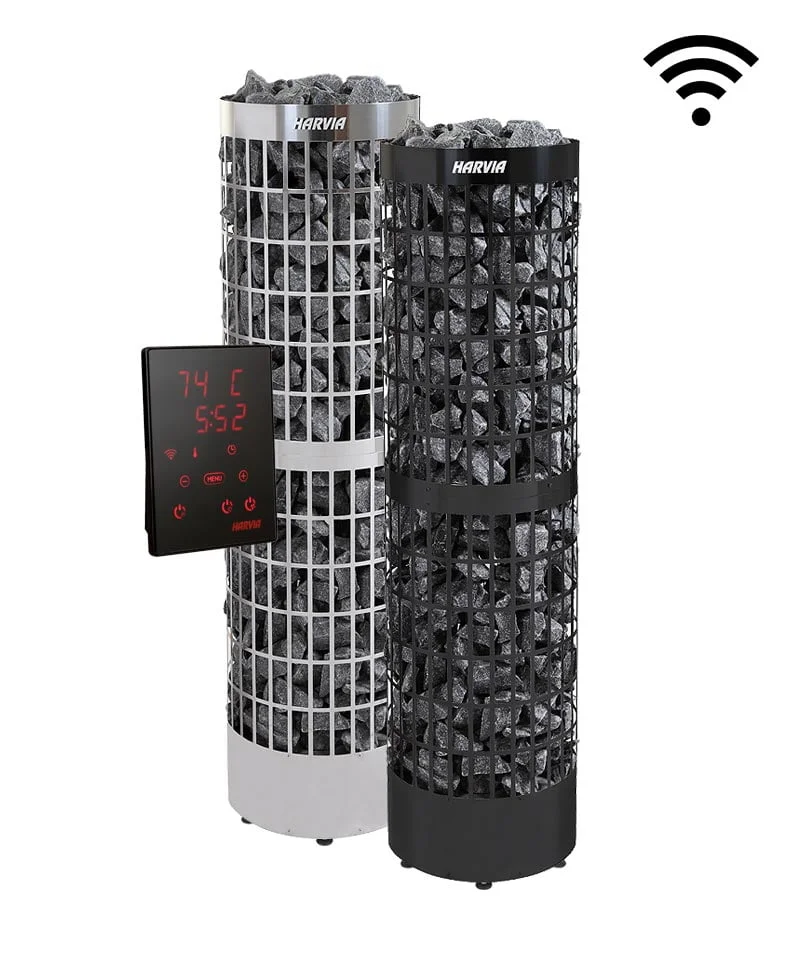 Harvia Cilindro Xenio XE XW WiFi Pillar Sauna Heater Steel Black