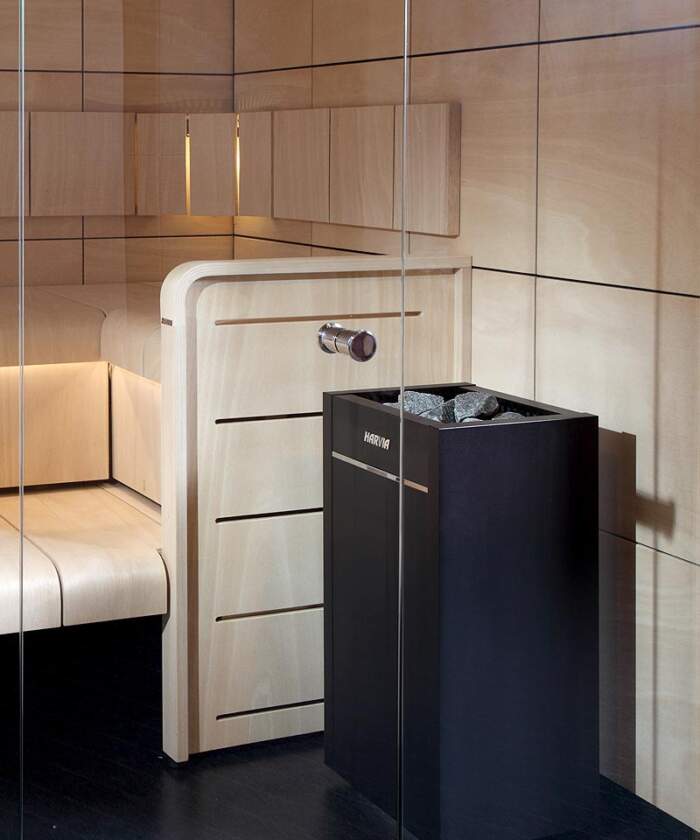 Harvia Virta Combi Installed in Ventura Sauna