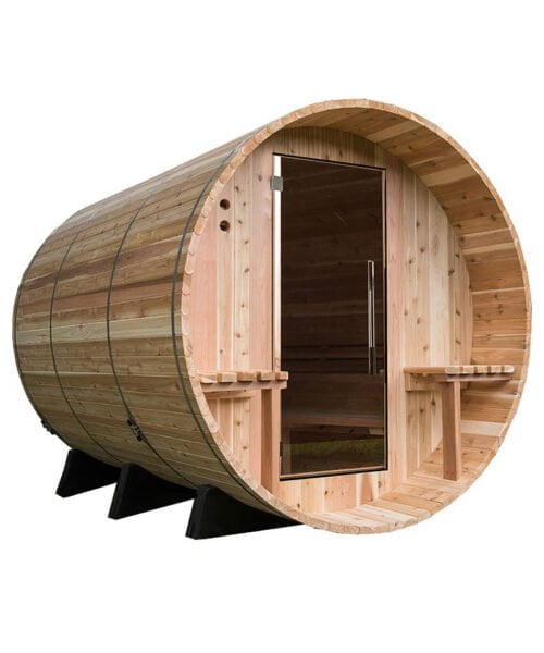 Almost Heaven Huntington 6 Person Outdoor Canopy Barrel Sauna