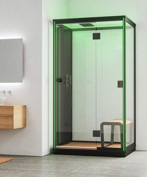 Bathroom installation of the Harvia Nova Steam Shower Cabin
