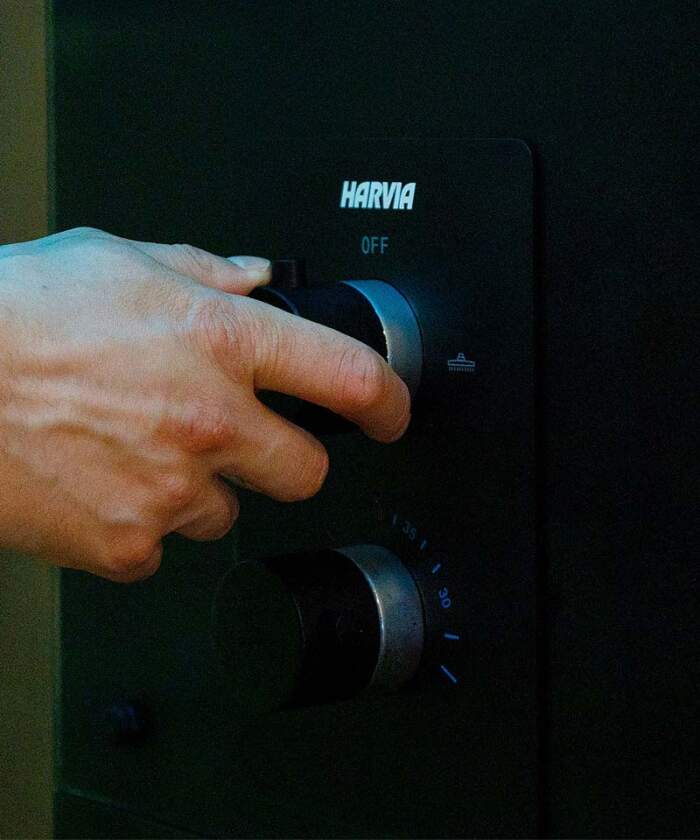 Built in Controls of Harvia Nova Steam Shower Column