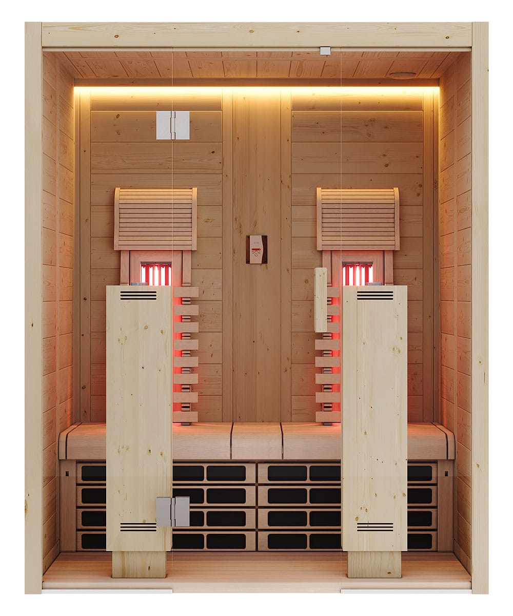 Harvia VitaMy 2 Person Infrared Sauna Cabin Glass Front