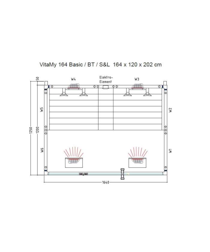 Sentiotec VitaMy 2 Person Infrared Sauna Cabin Glass Front - Image 9