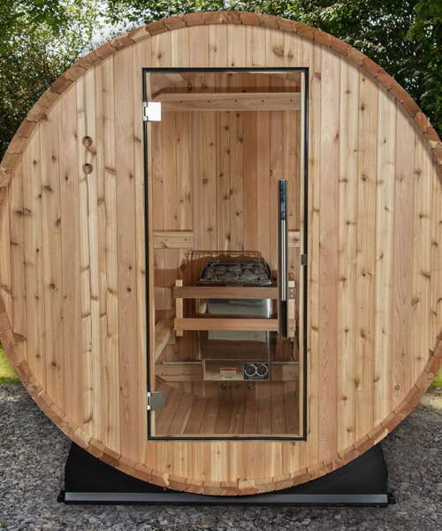 Almost Heaven Pinnacle Barrel Sauna Kit front view