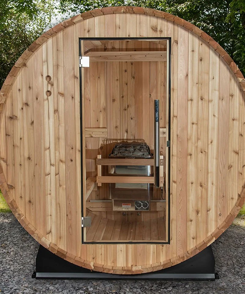 Almost Heaven Pinnacle Barrel Sauna Kit front view