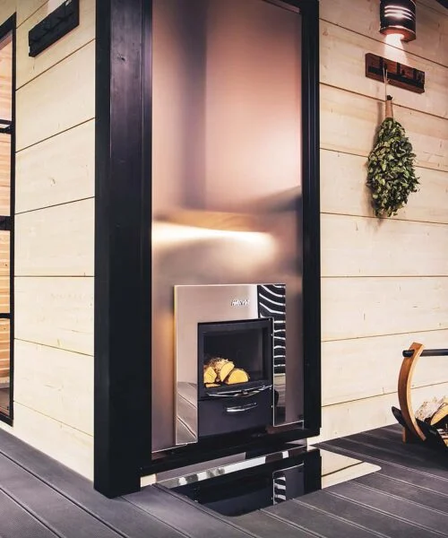 Harvia Legend Duo Installed in Sauna Wall