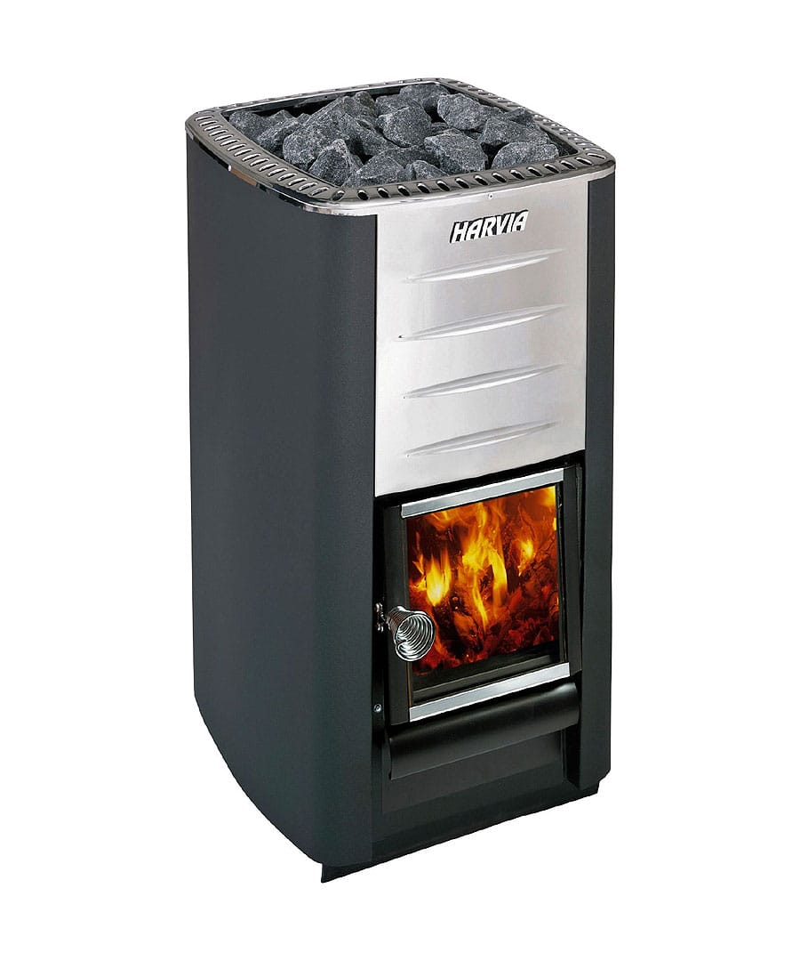 Harvia M3 Wood Burning Sauna Stove Graphite Silver
