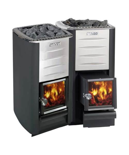 Harvia M3 Wood Burning Sauna Stove Graphite Silver