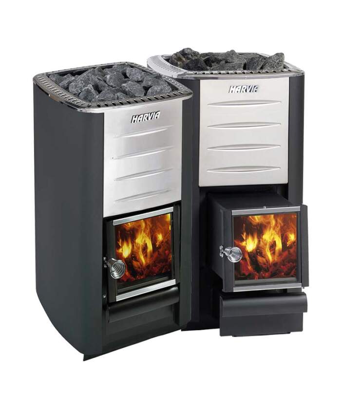 Harvia M3 Wood Burning Sauna Stove Graphite Silver