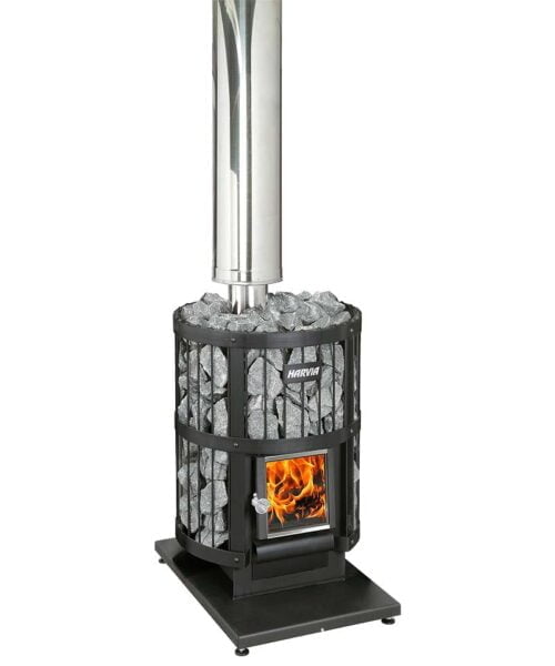 Harvia Steel Chimney with Legend Wood Burning Heater