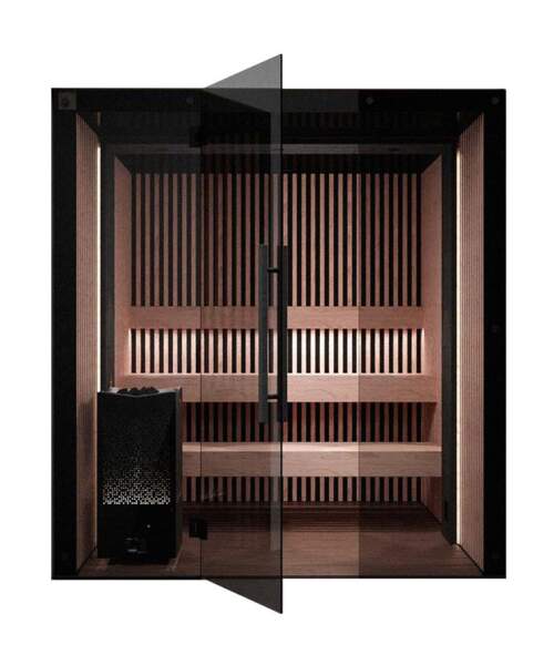 Tylo Reflection RIB Glass Front Sauna Alder