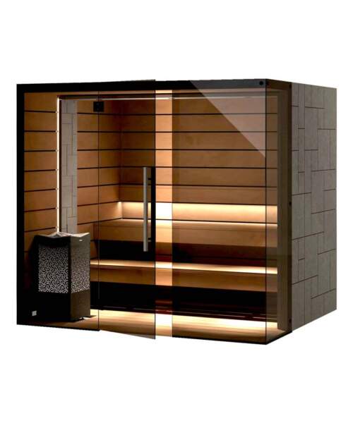 Tylo Reflection WIDE Glass Corner Designer Sauna Aspen ThermoAspen