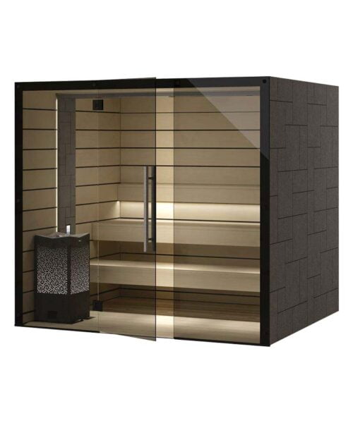 Tylo Reflection WIDE Glass Front Luxury Sauna Aspen ThermoAspen