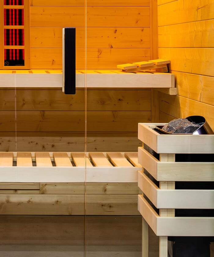Harvia Family Large Sauna Interior Detail