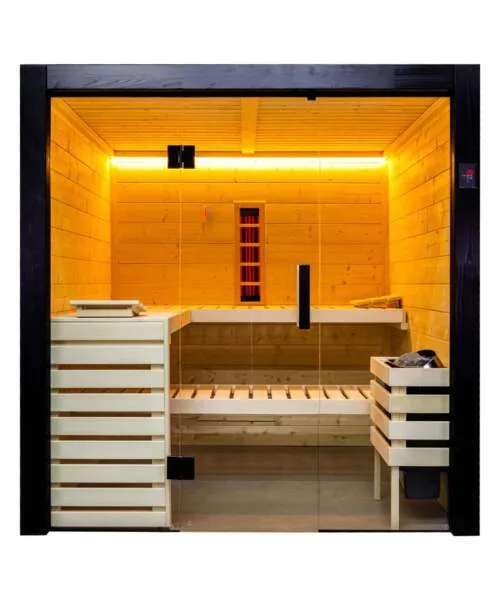 Harvia Family Large 5 Person Glass Front Sauna Spruce