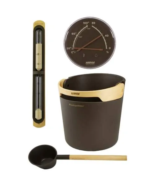 Harvia Helmi Sauna Accessory Set Chocolate