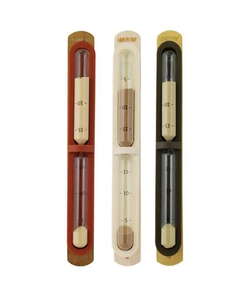 Harvia Helmi Sand Timer Sauna Hourglass Chocolate Terracotta Ivory