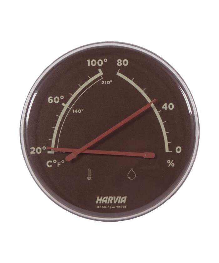 Harvia Helmi Sauna Thermo / Hygrometer Chocolate