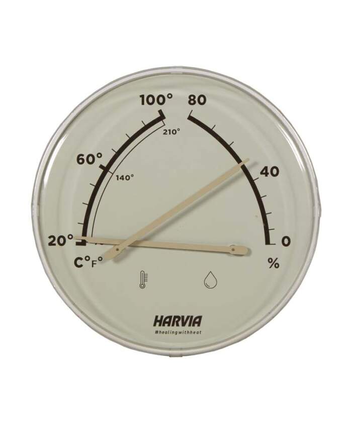 Harvia Helmi Sauna Thermo / Hygrometer Ivory