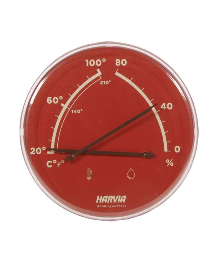Harvia Helmi Sauna Thermo / Hygrometer Terracotta