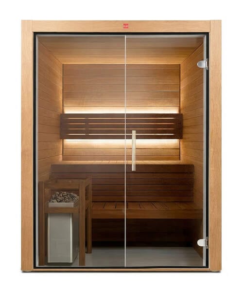 Harvia UTU Medium Vision 3 Person Glass Front Home Sauna ThermoAspen